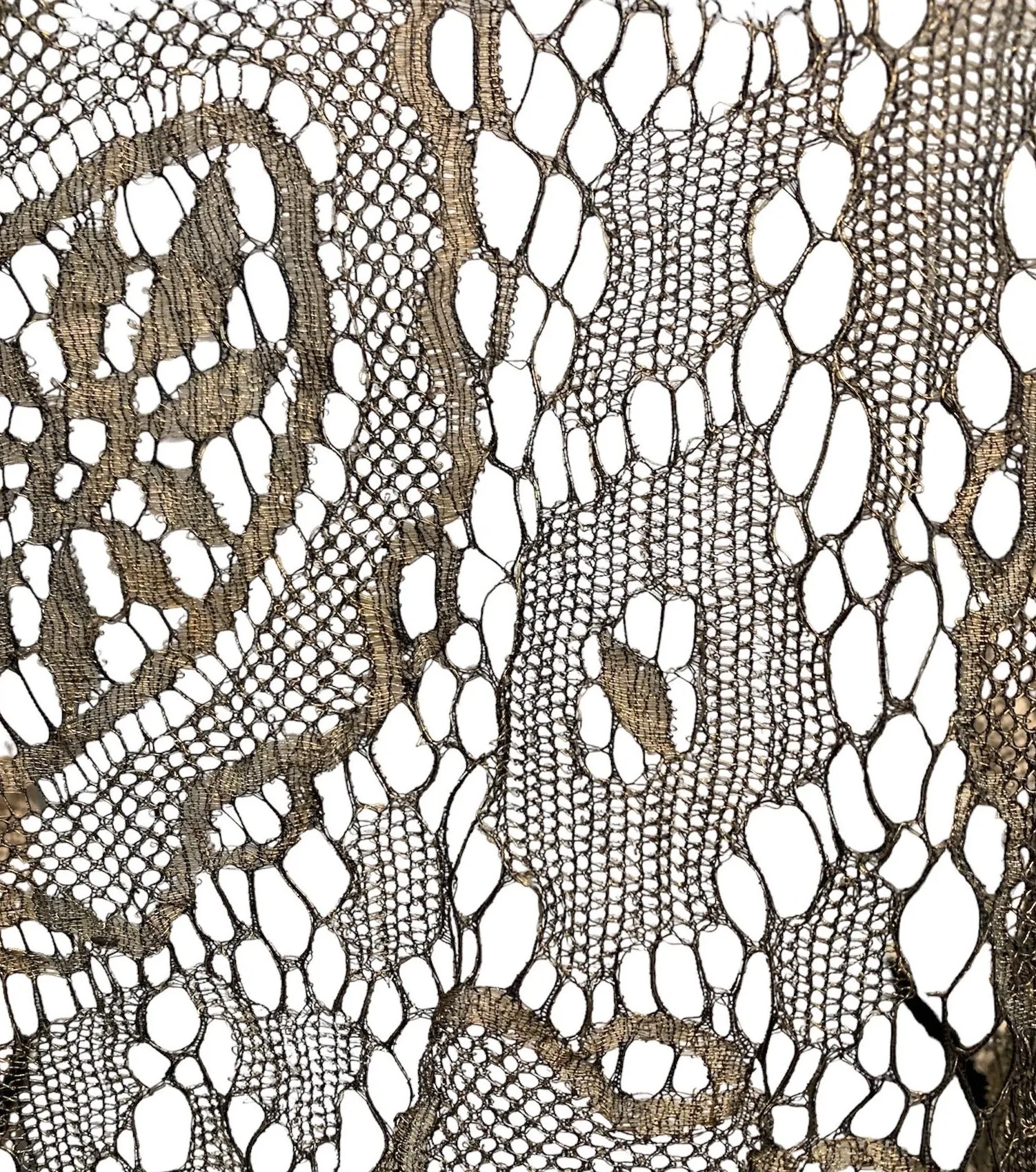 20s Gold Lamé Lace Blouse