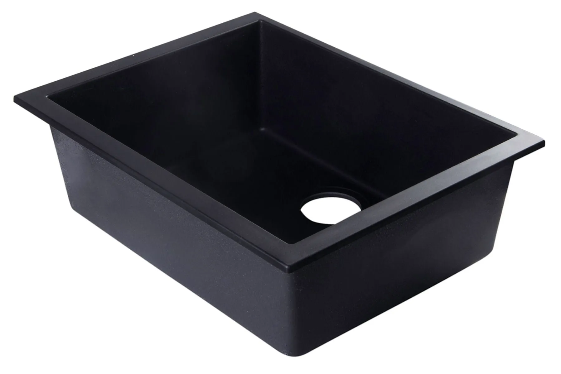 ALFI brand AB2420UM 24" Undermount Single Bowl Granite Composite Kitchen Sink