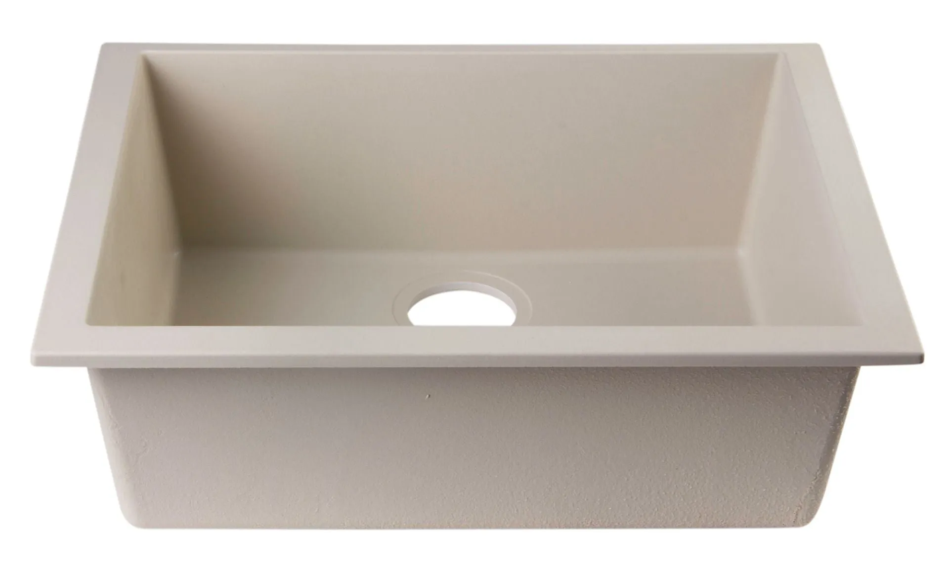 ALFI brand AB2420UM 24" Undermount Single Bowl Granite Composite Kitchen Sink