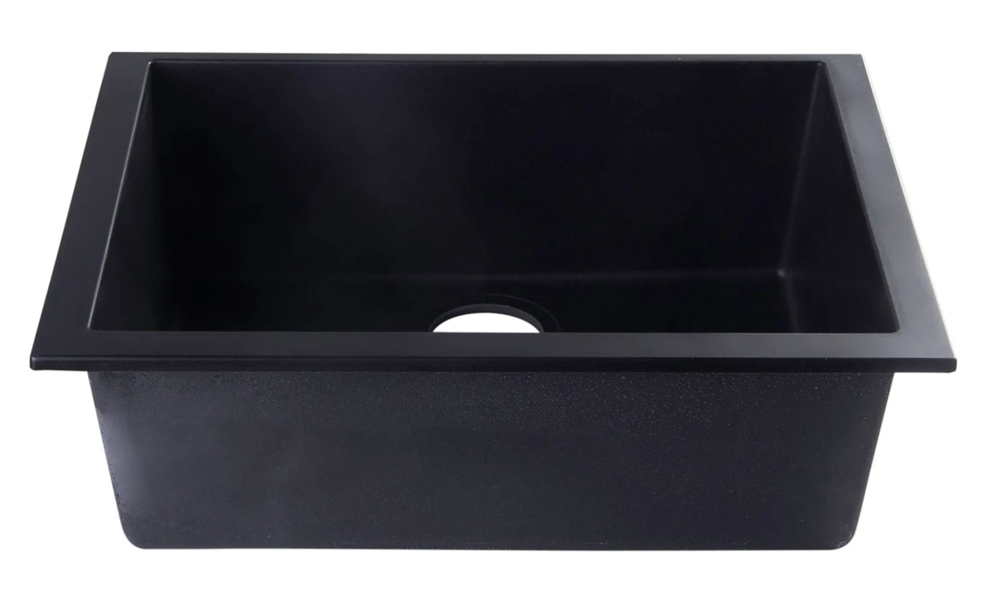 ALFI brand AB2420UM 24" Undermount Single Bowl Granite Composite Kitchen Sink