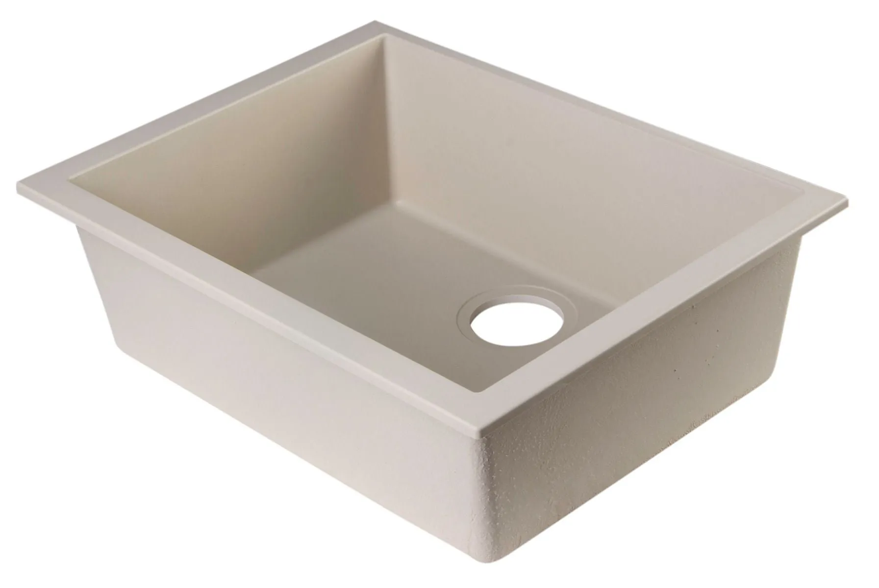 ALFI brand AB2420UM 24" Undermount Single Bowl Granite Composite Kitchen Sink