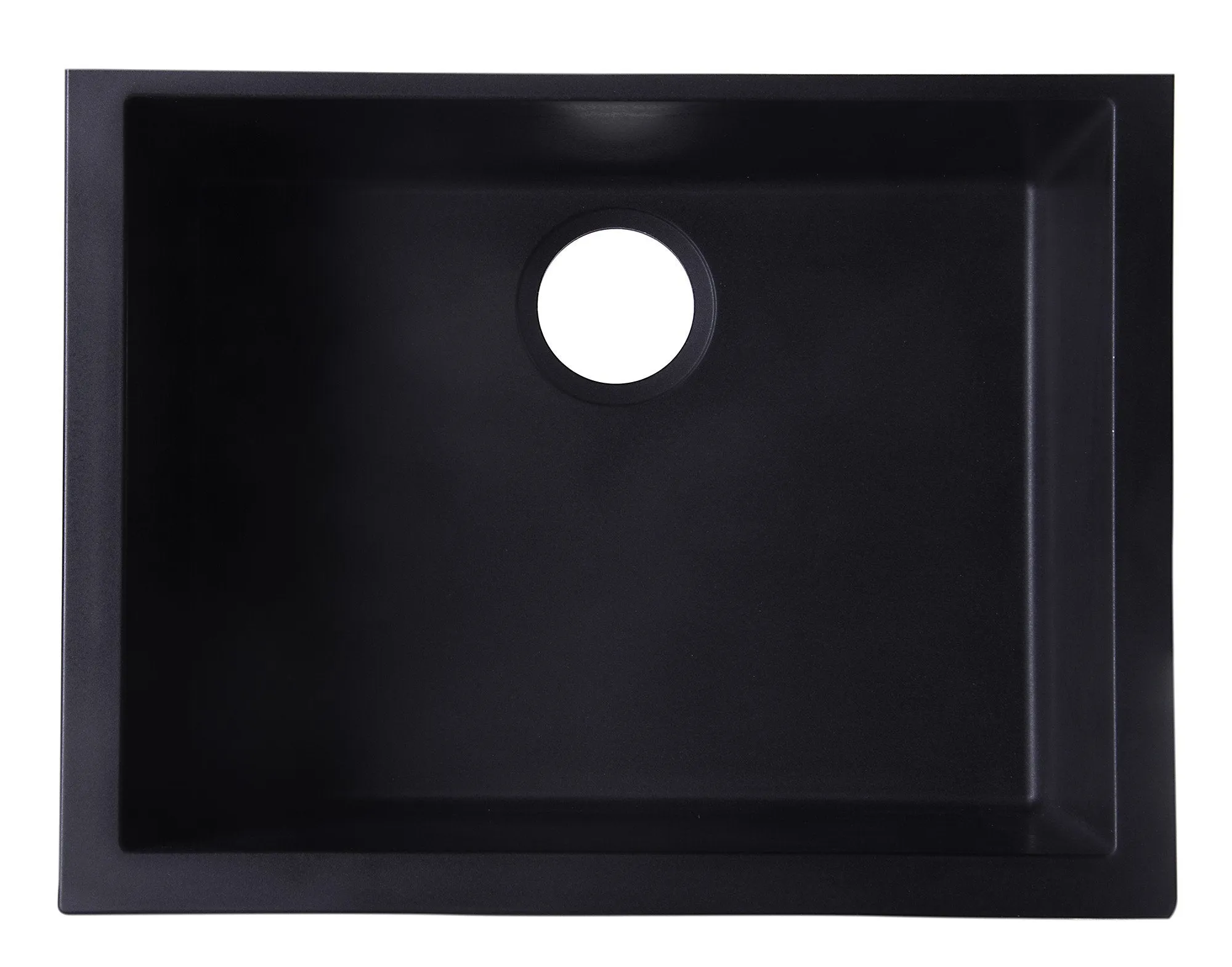 ALFI brand AB2420UM 24" Undermount Single Bowl Granite Composite Kitchen Sink