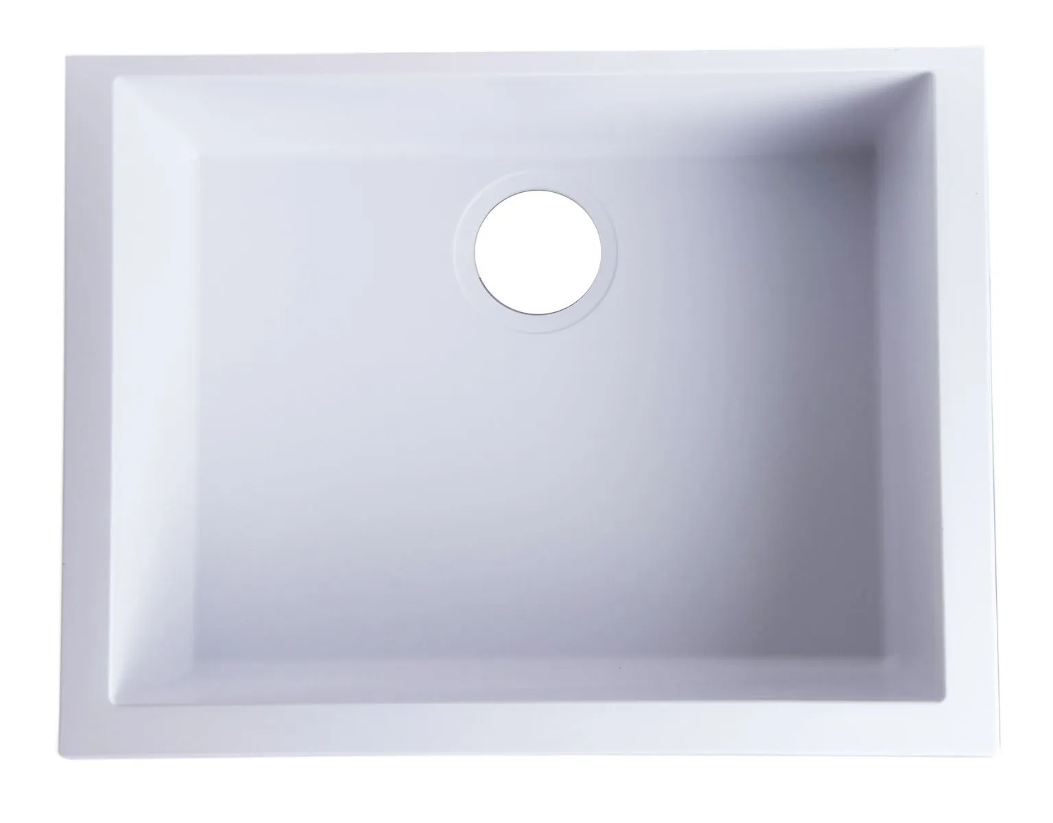ALFI brand AB2420UM 24" Undermount Single Bowl Granite Composite Kitchen Sink