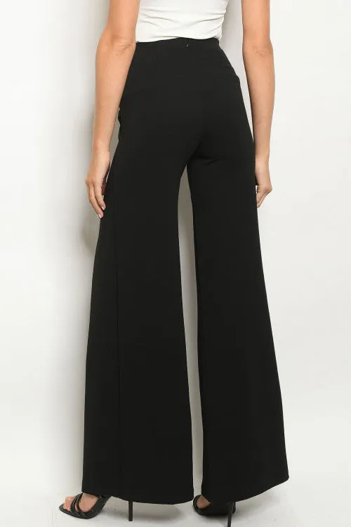 Black Wide Leg Vintage Inspired Pants
