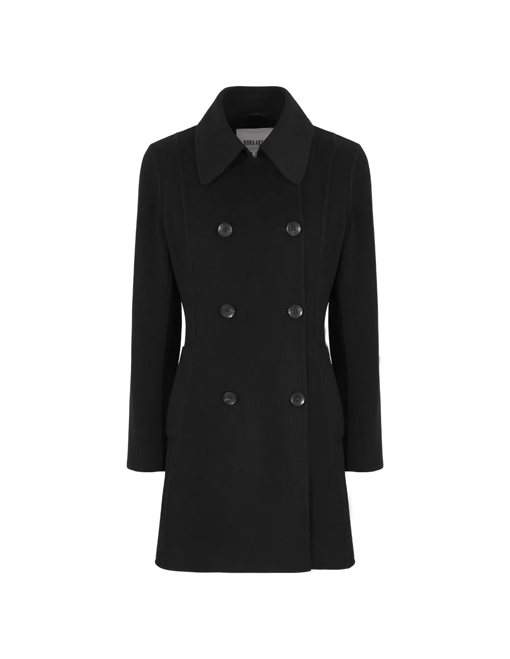 BORA AKSU Lapel Double-Breasted Waisted Woolen Coat
