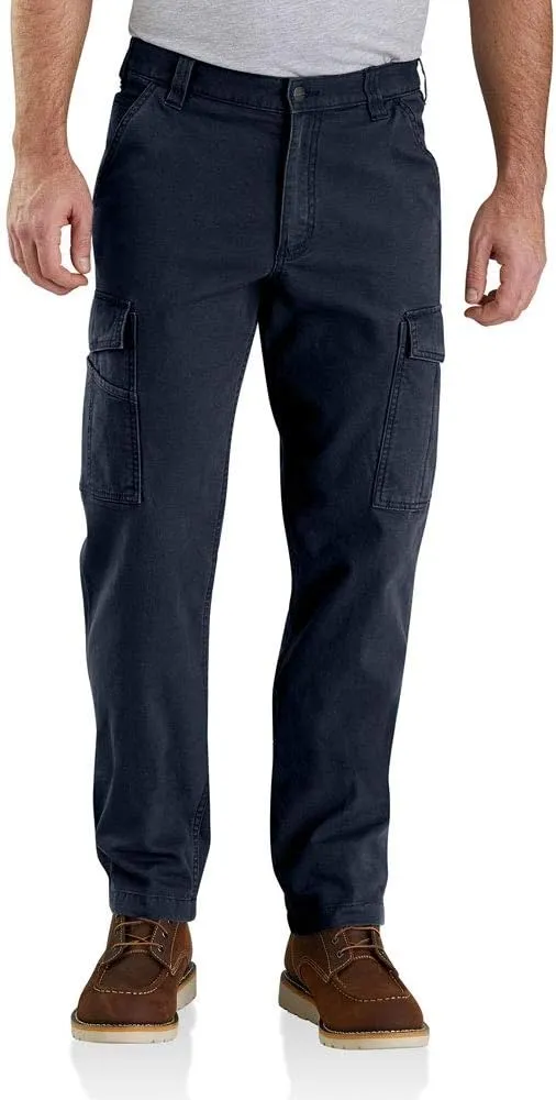 Carhartt Men's Rugged Flex Relaxed Fit Canvas Cargo Work Pant, Navy, 40 x 30