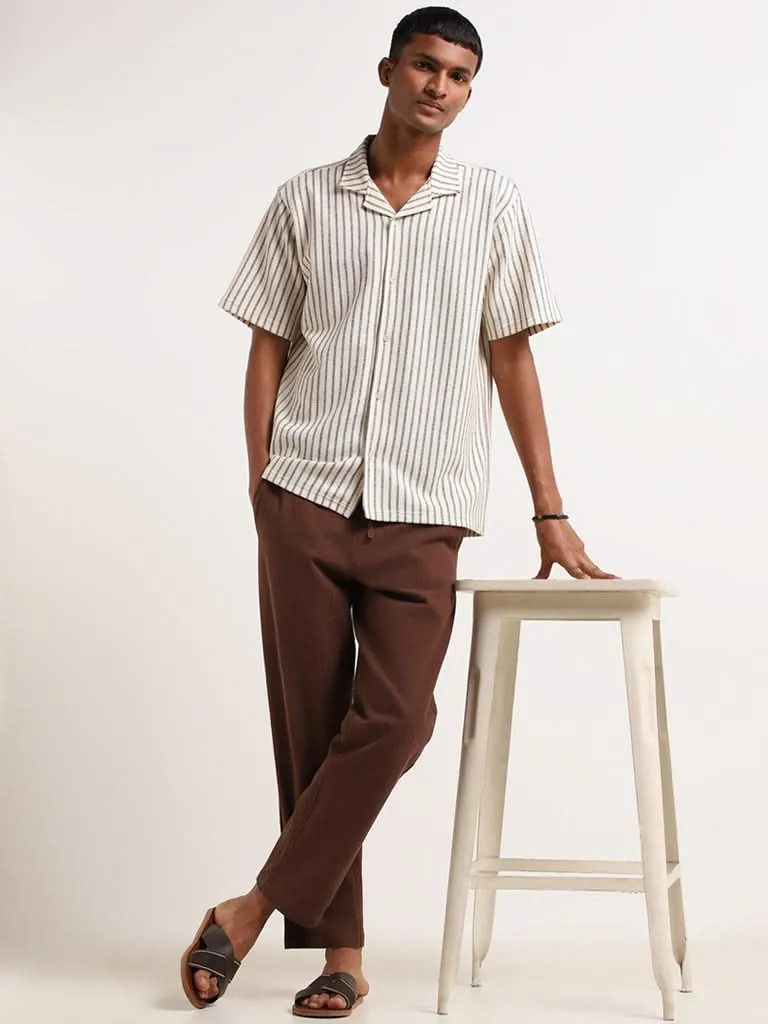 ETA Off-White Textured-Knit Relaxed Fit Shirt