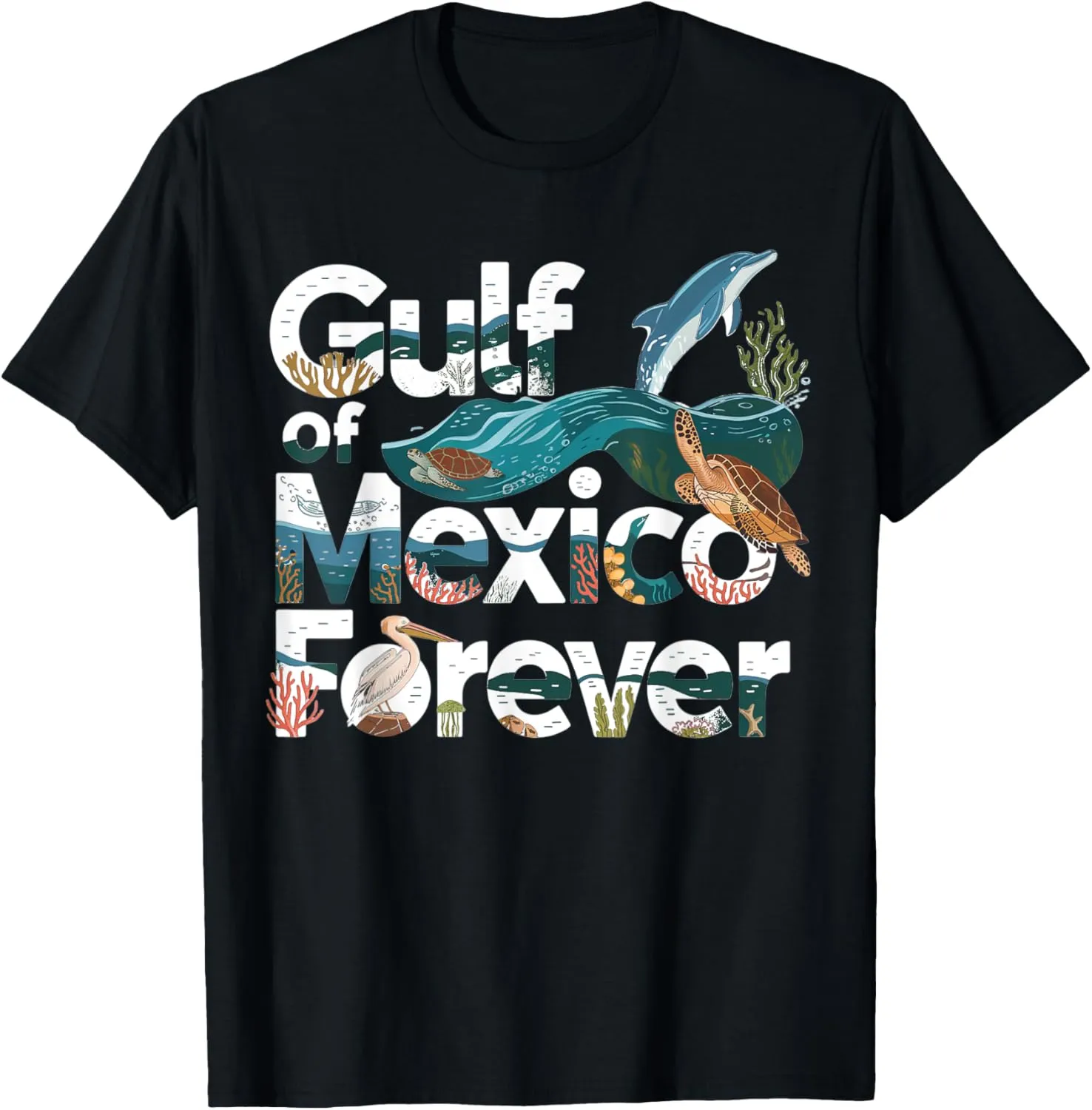Gulf of Mexico Forever Marine Wildlife Ocean Conservation T-Shirt