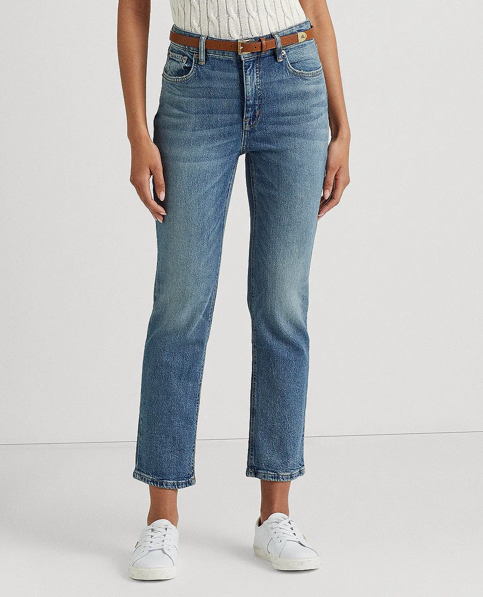 High-Rise Straight Ankle Jean In Blue