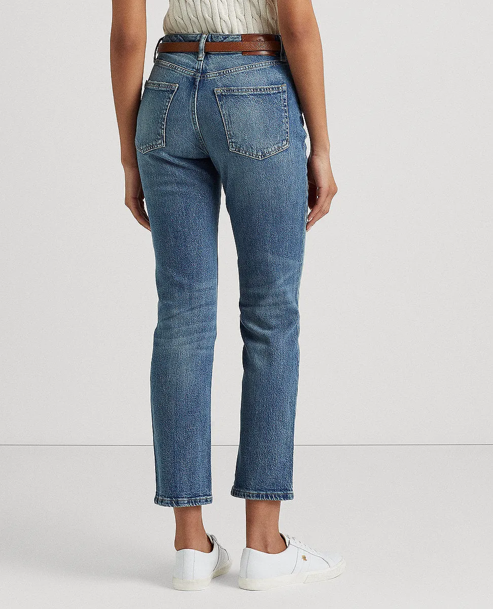 High-Rise Straight Ankle Jean In Blue