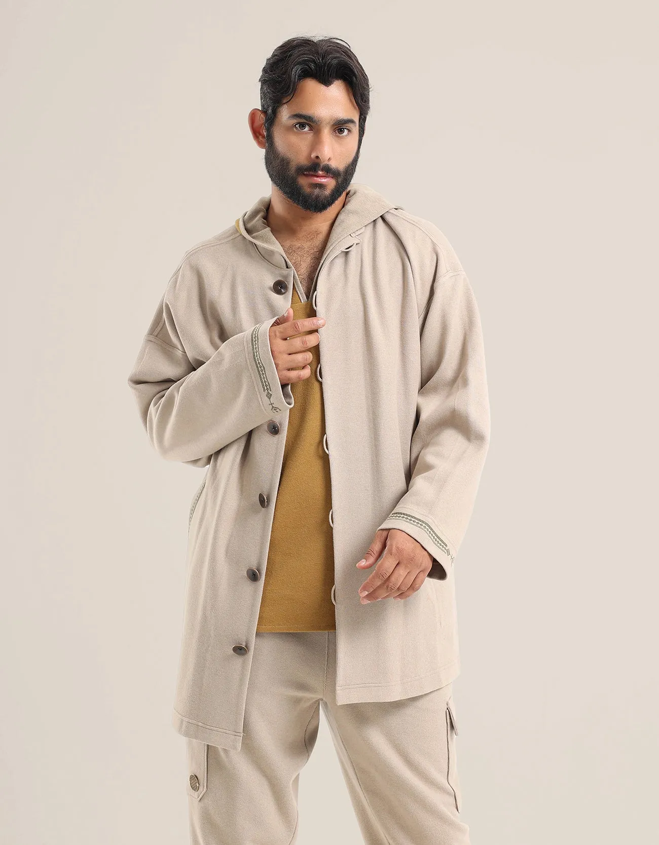 Jacket with stand up collar