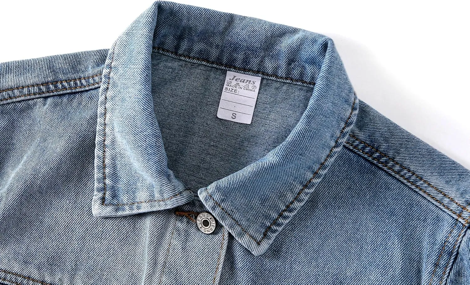 Kedera Women Pearls Beading Denim Jacket Long Sleeve Button Down Distressed Ripped Jean Coat