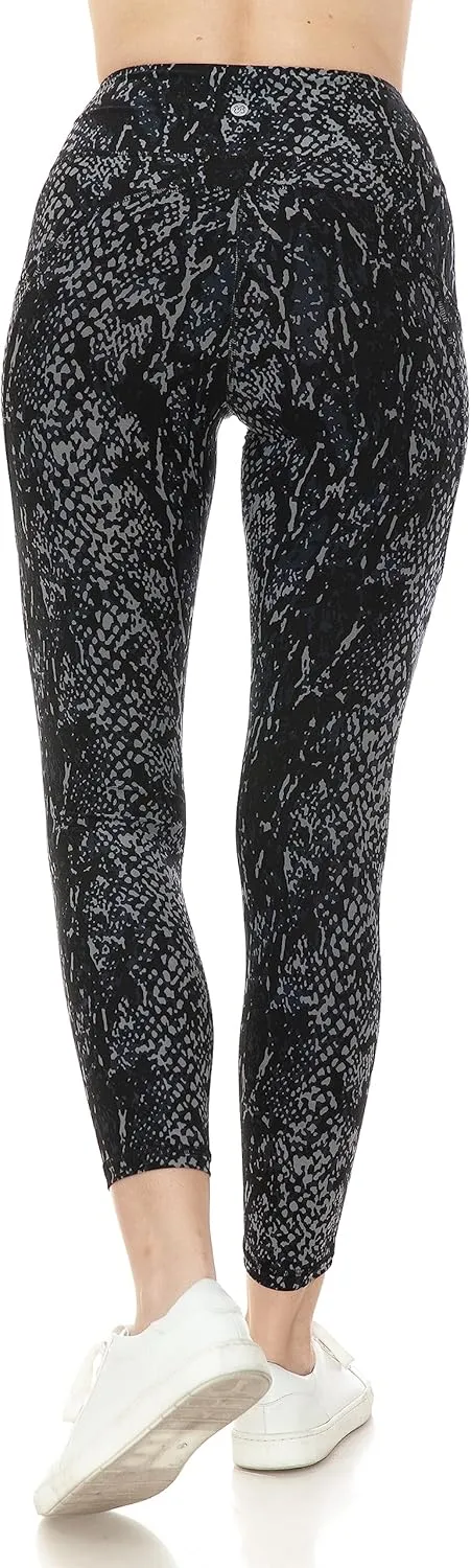 Leggings Depot Women's High Waisted Reflective Yoga Pants with Pockets Athletic Leggings