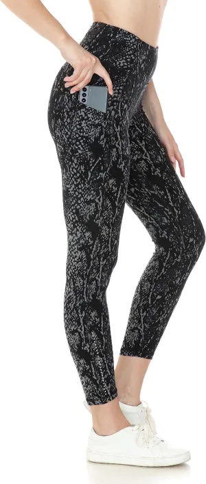 Leggings Depot Women's High Waisted Reflective Yoga Pants with Pockets Athletic Leggings