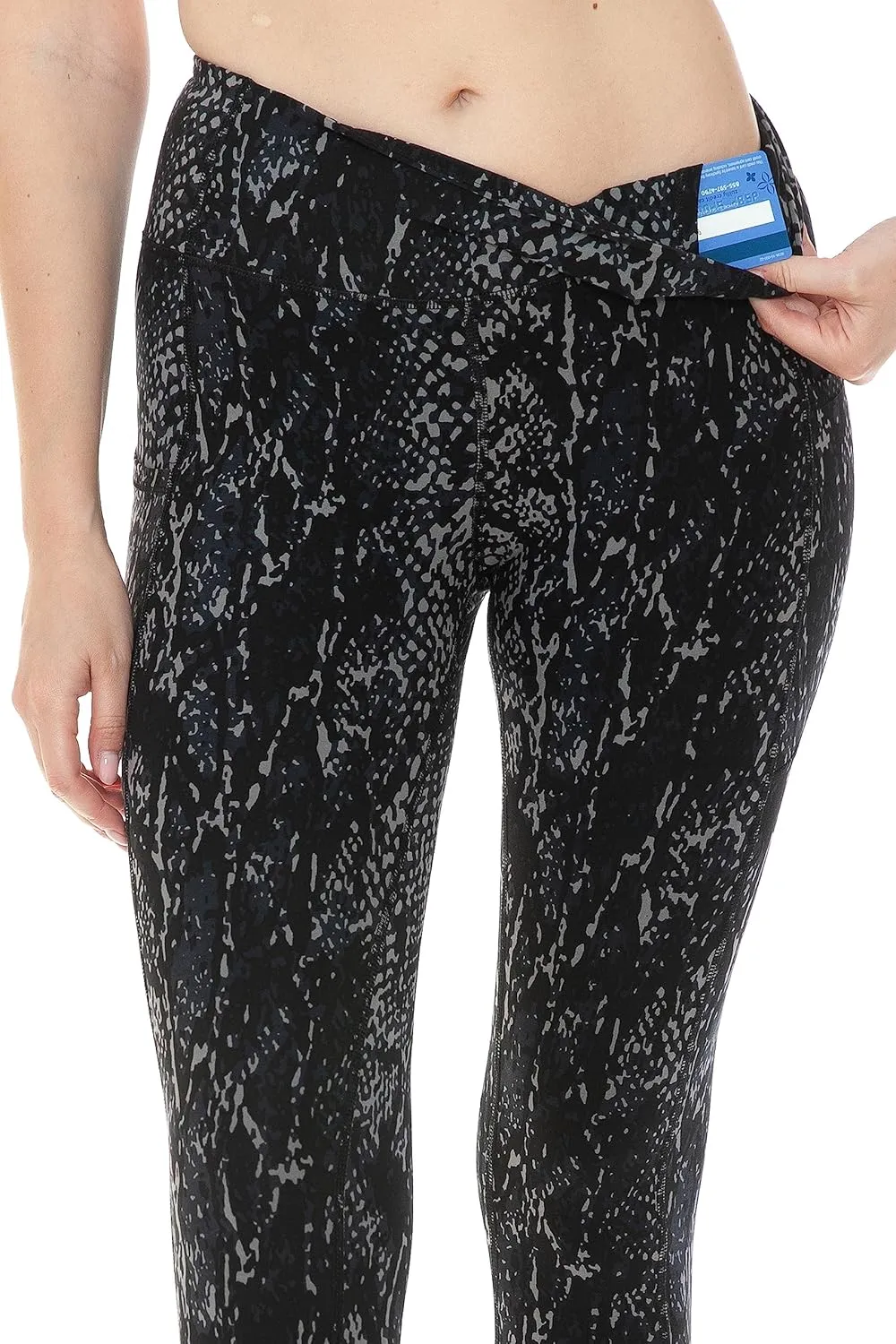 Leggings Depot Women's High Waisted Reflective Yoga Pants with Pockets Athletic Leggings