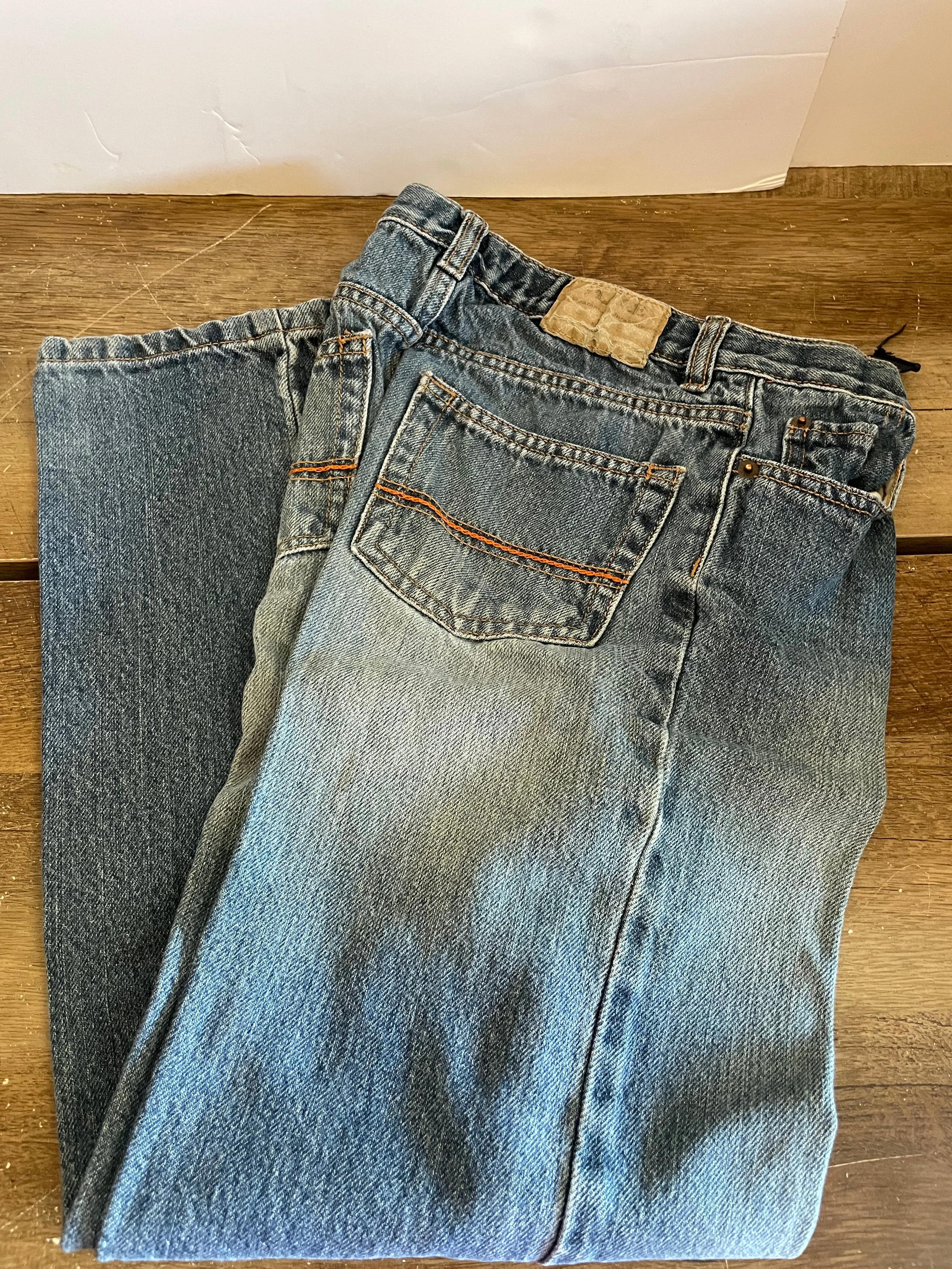 <€€* Set/2 Pairs Boys Blue Jeans Classic Sz 10 by The Children’s Place 1989 Straight Leg