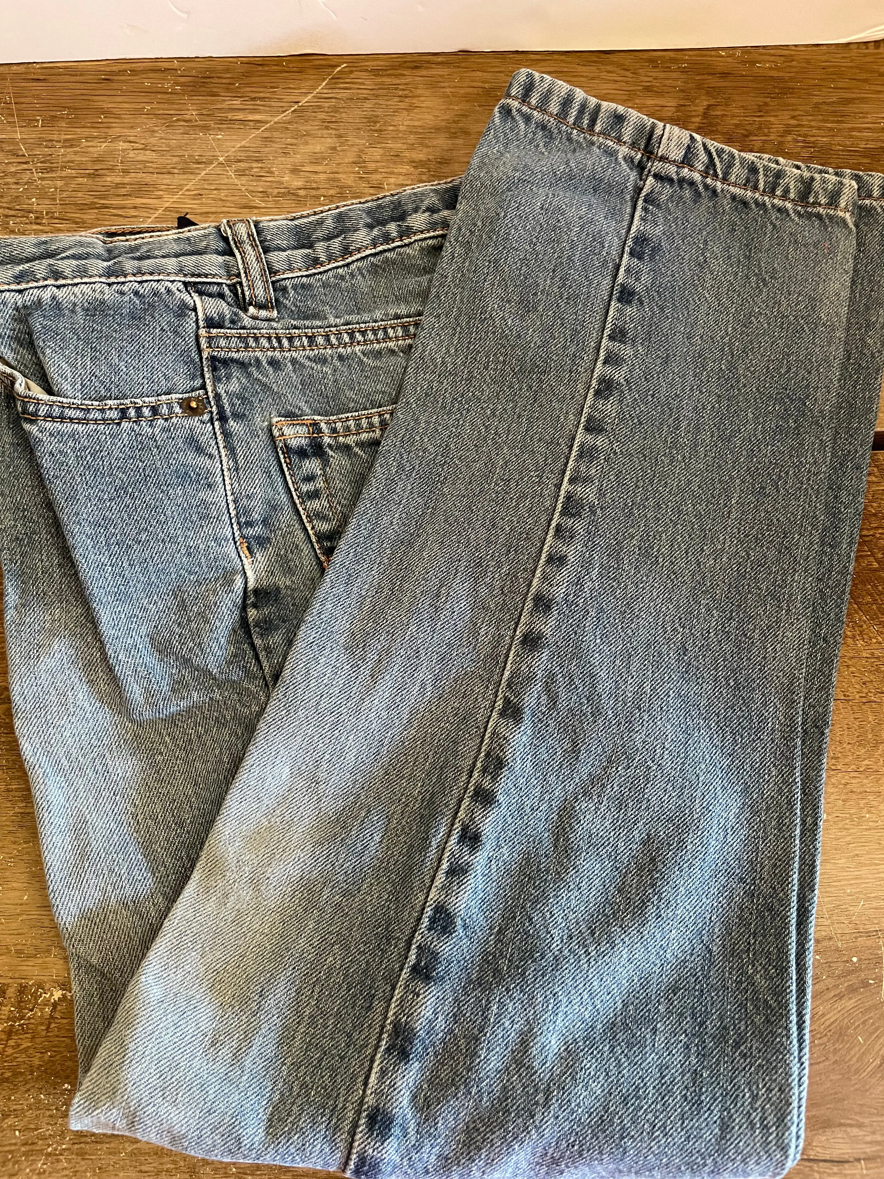 <€€* Set/2 Pairs Boys Blue Jeans Classic Sz 10 by The Children’s Place 1989 Straight Leg