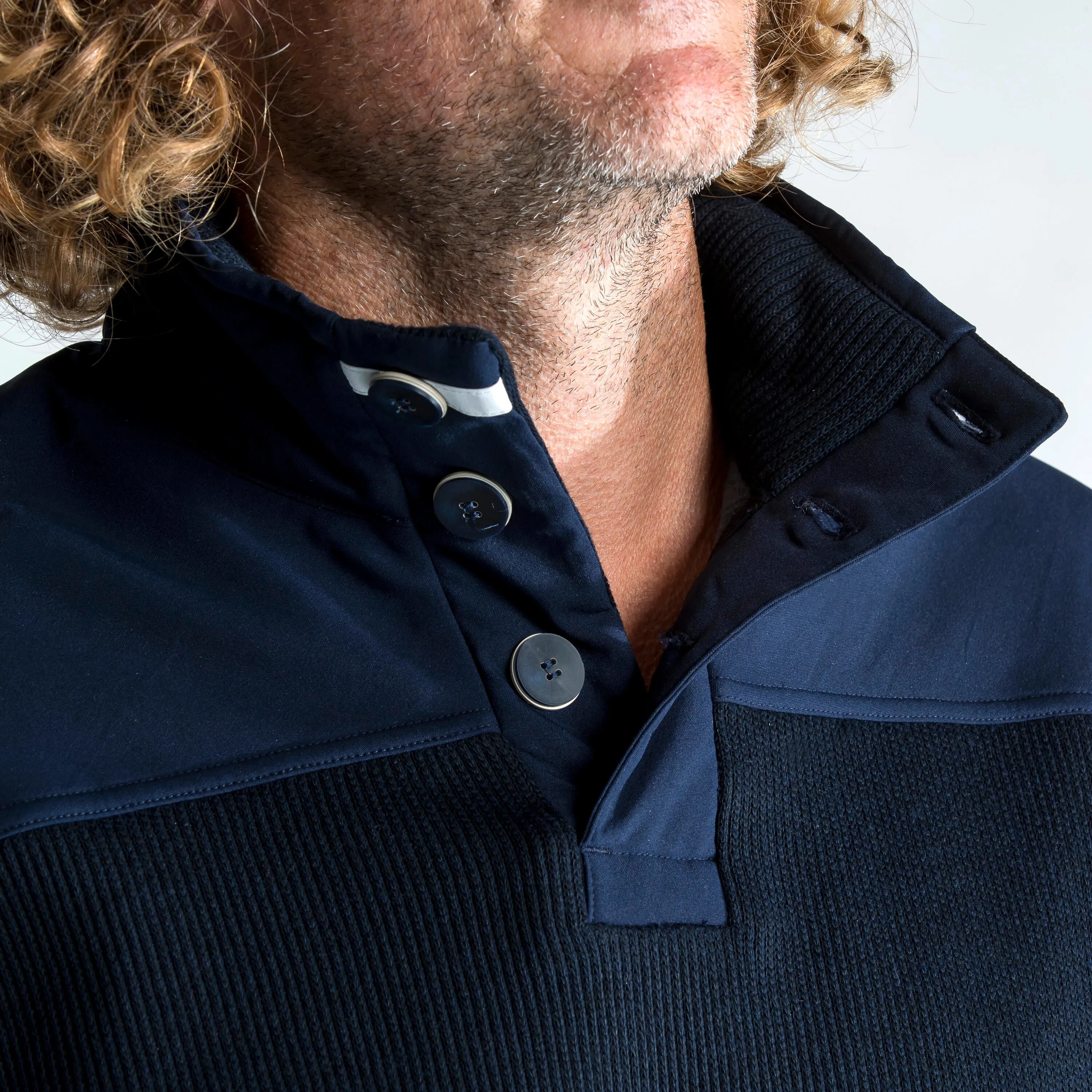 Men's sailing jacket 300 black-blue TRIBORD, black blue
