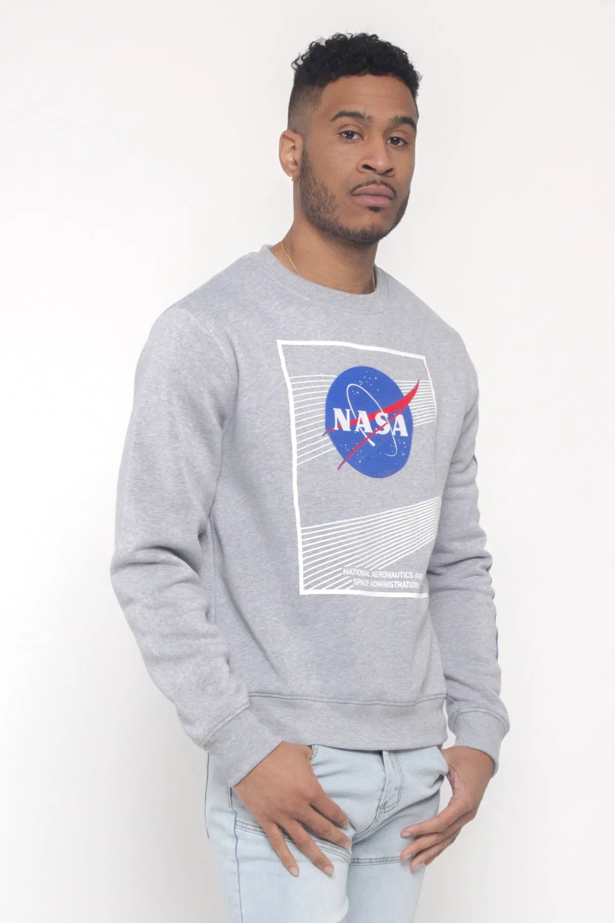 Nasa Texture Welding Fleece Crewneck