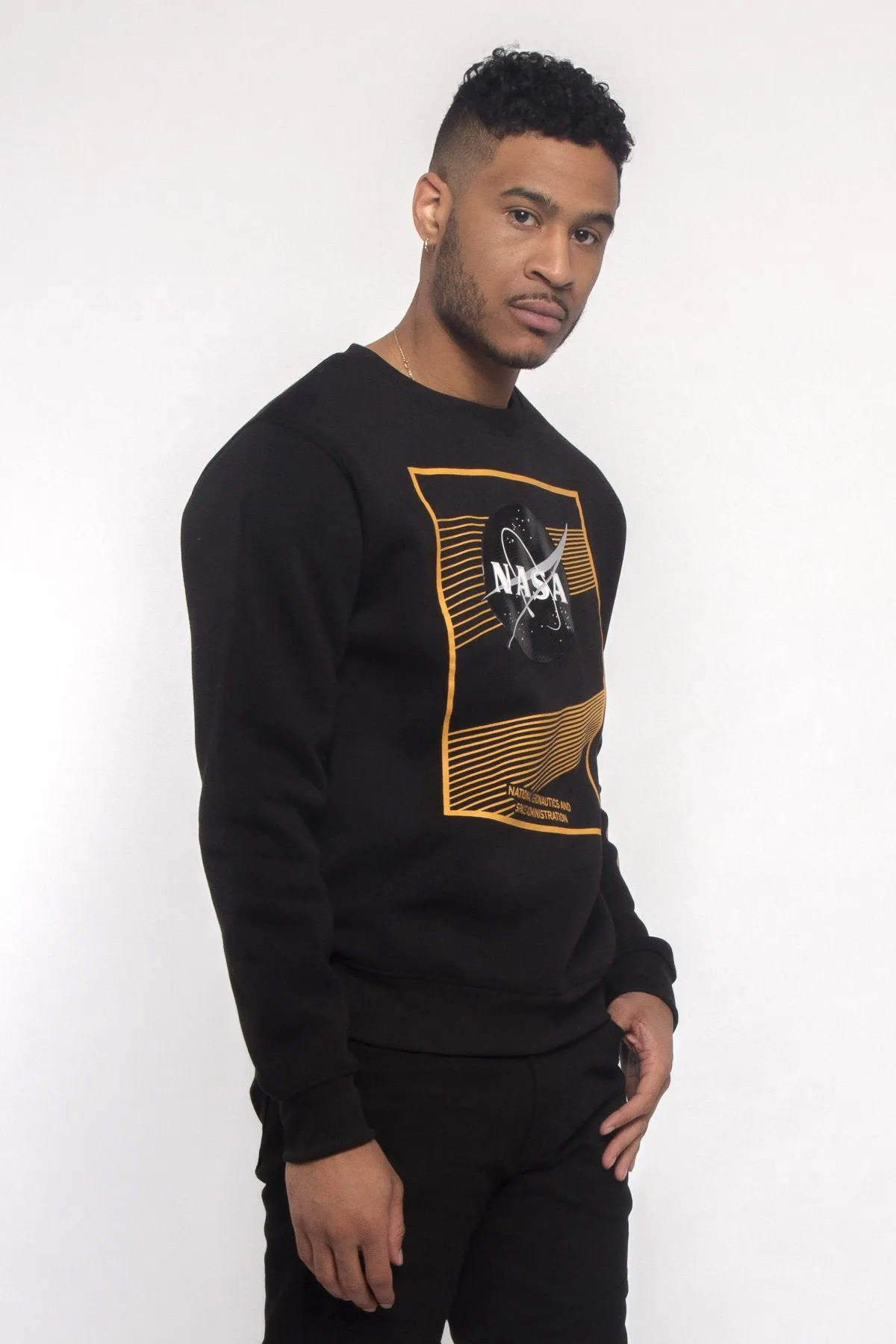 Nasa Texture Welding Fleece Crewneck