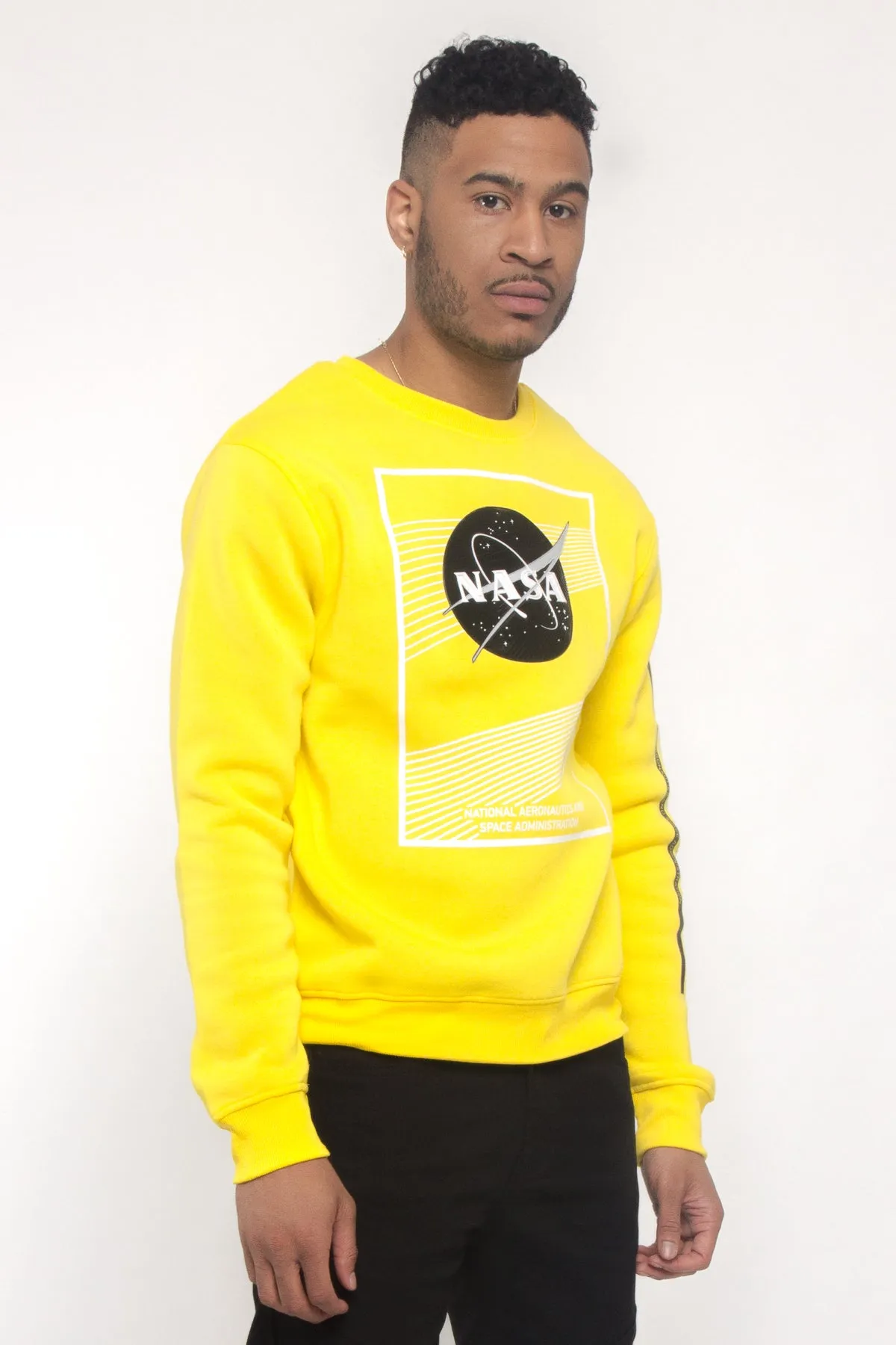 Nasa Texture Welding Fleece Crewneck
