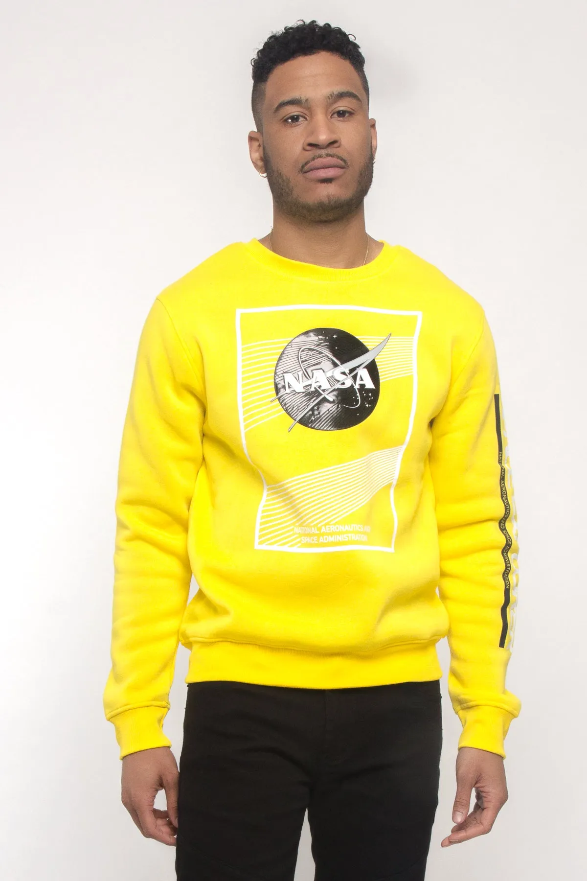 Nasa Texture Welding Fleece Crewneck