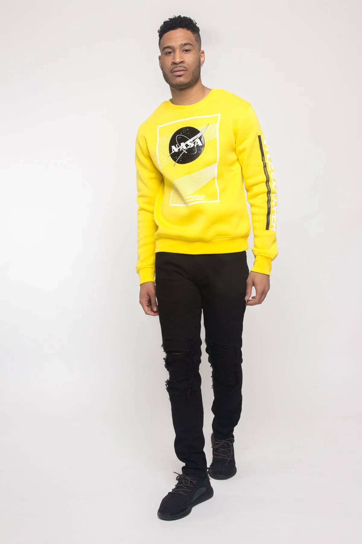 Nasa Texture Welding Fleece Crewneck