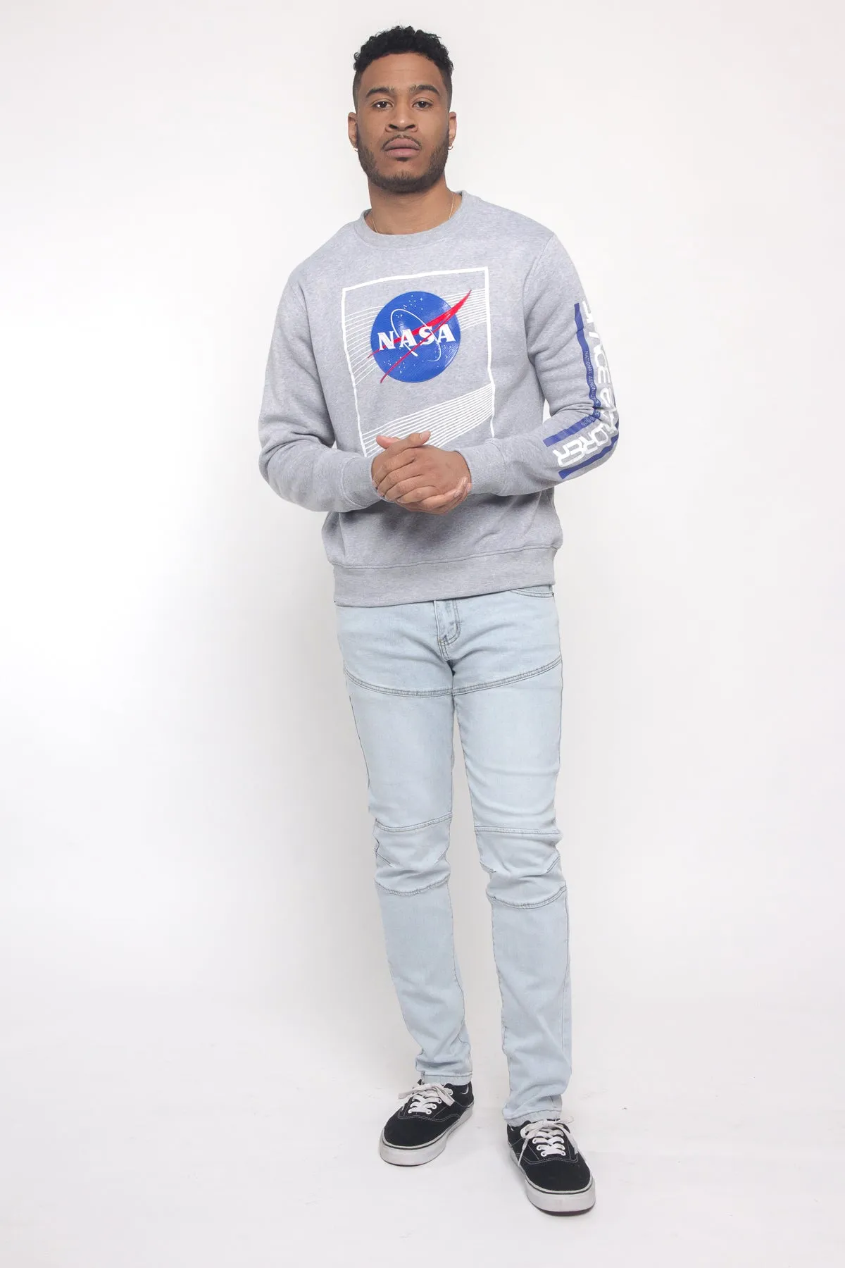 Nasa Texture Welding Fleece Crewneck