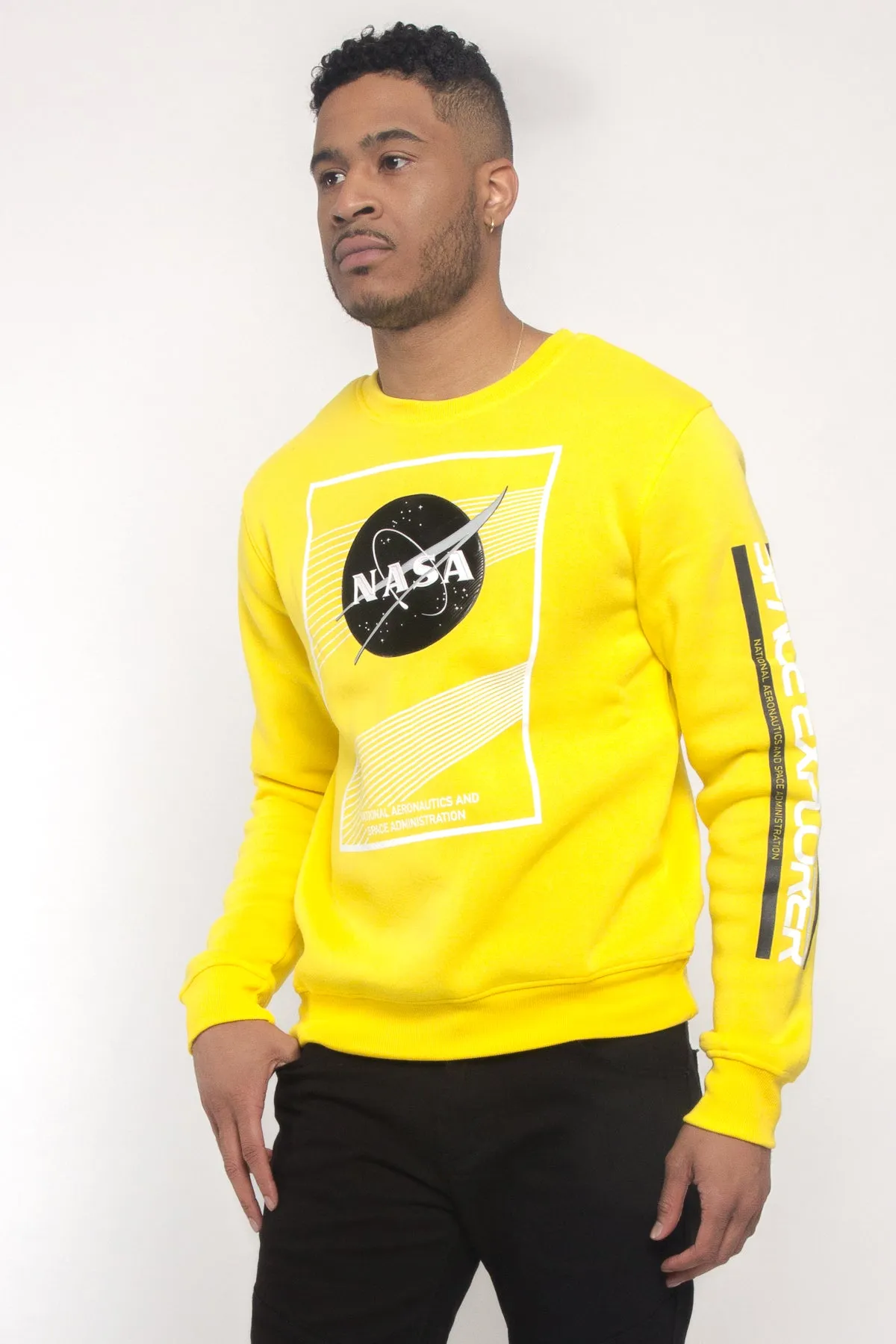Nasa Texture Welding Fleece Crewneck