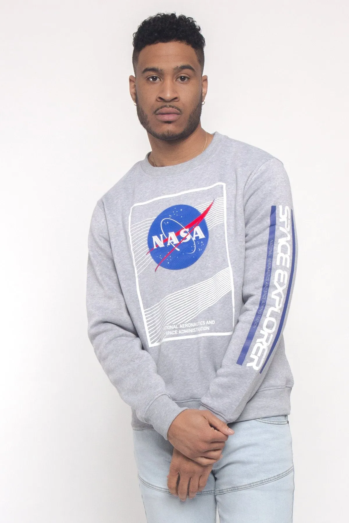 Nasa Texture Welding Fleece Crewneck