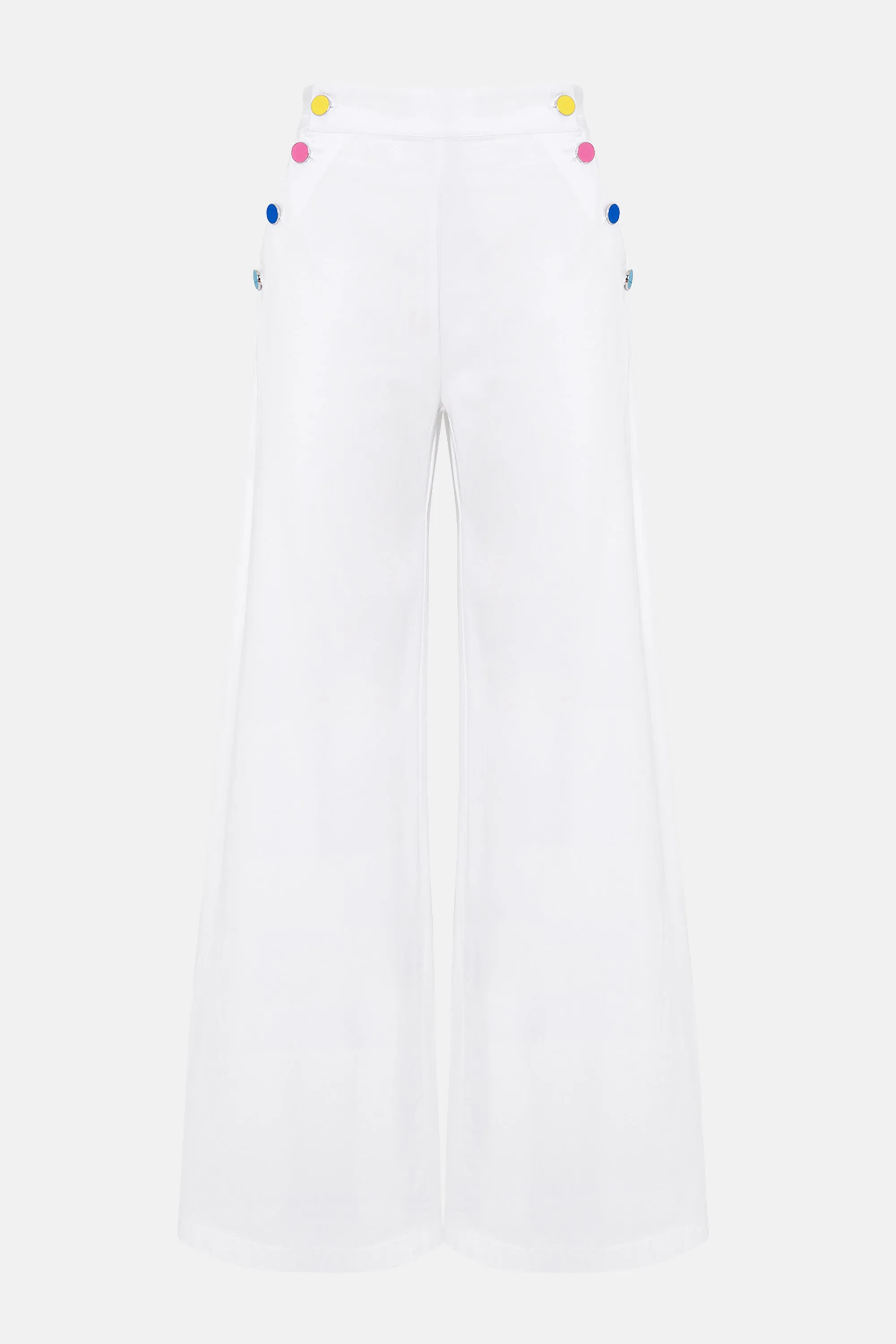 NAUTICAL TROUSERS "LIDO" WHITE/MULTICOLOR