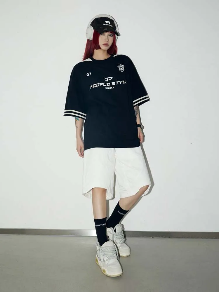 Retro Logo Embroidery Uniform T-Shirt【s0000006738】