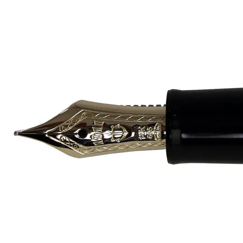 SAILOR Fountain Pen Professional Gear Slim Mini Gold Fountain Pen - Black - Medium Fine（11-1303-320）