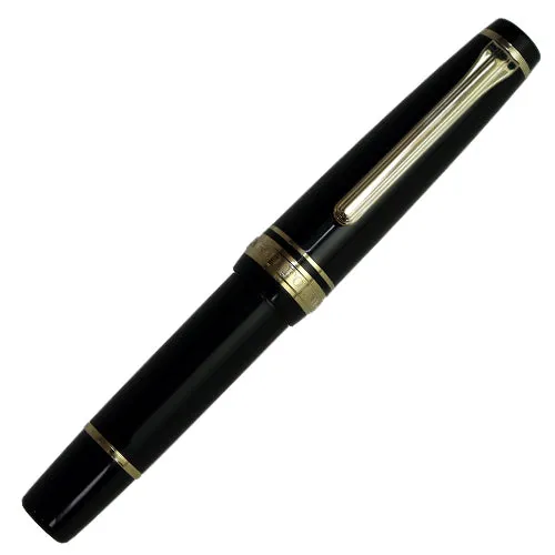 SAILOR Fountain Pen Professional Gear Slim Mini Gold Fountain Pen - Black - Medium Fine（11-1303-320）