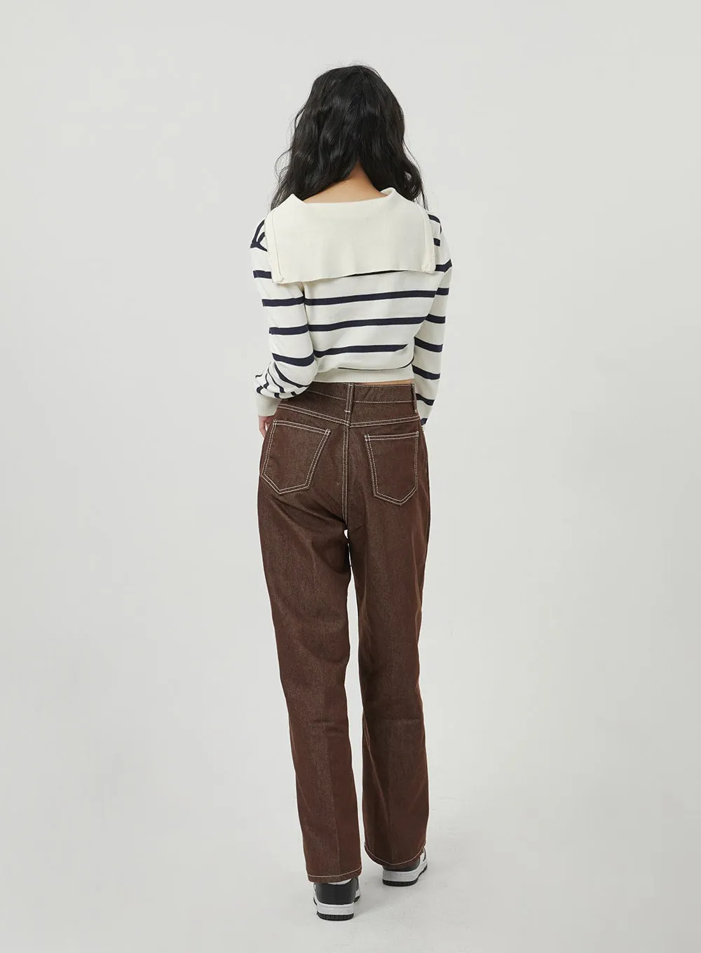 Straight Wide Leg Cotton Pants BF328