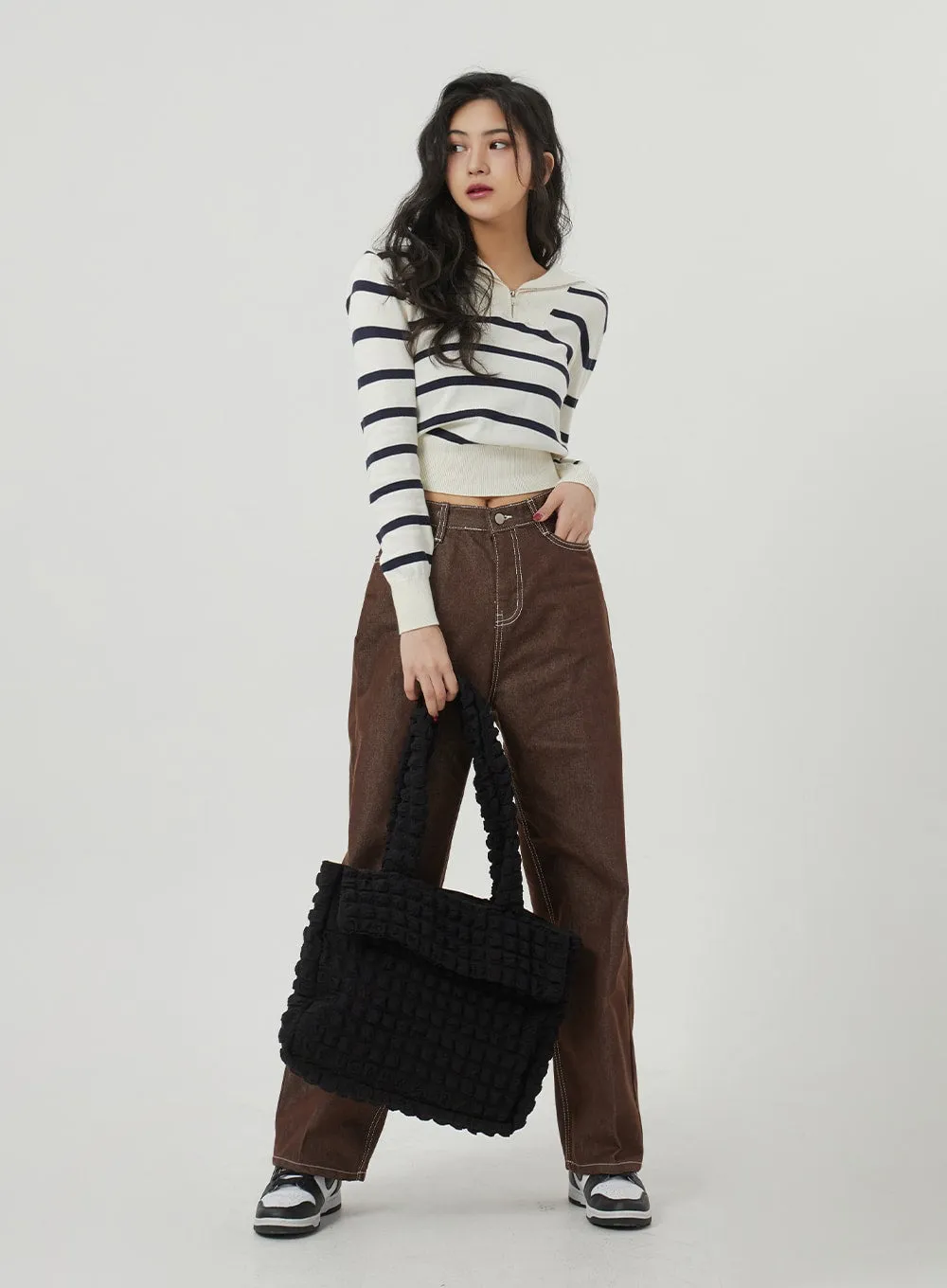 Straight Wide Leg Cotton Pants BF328