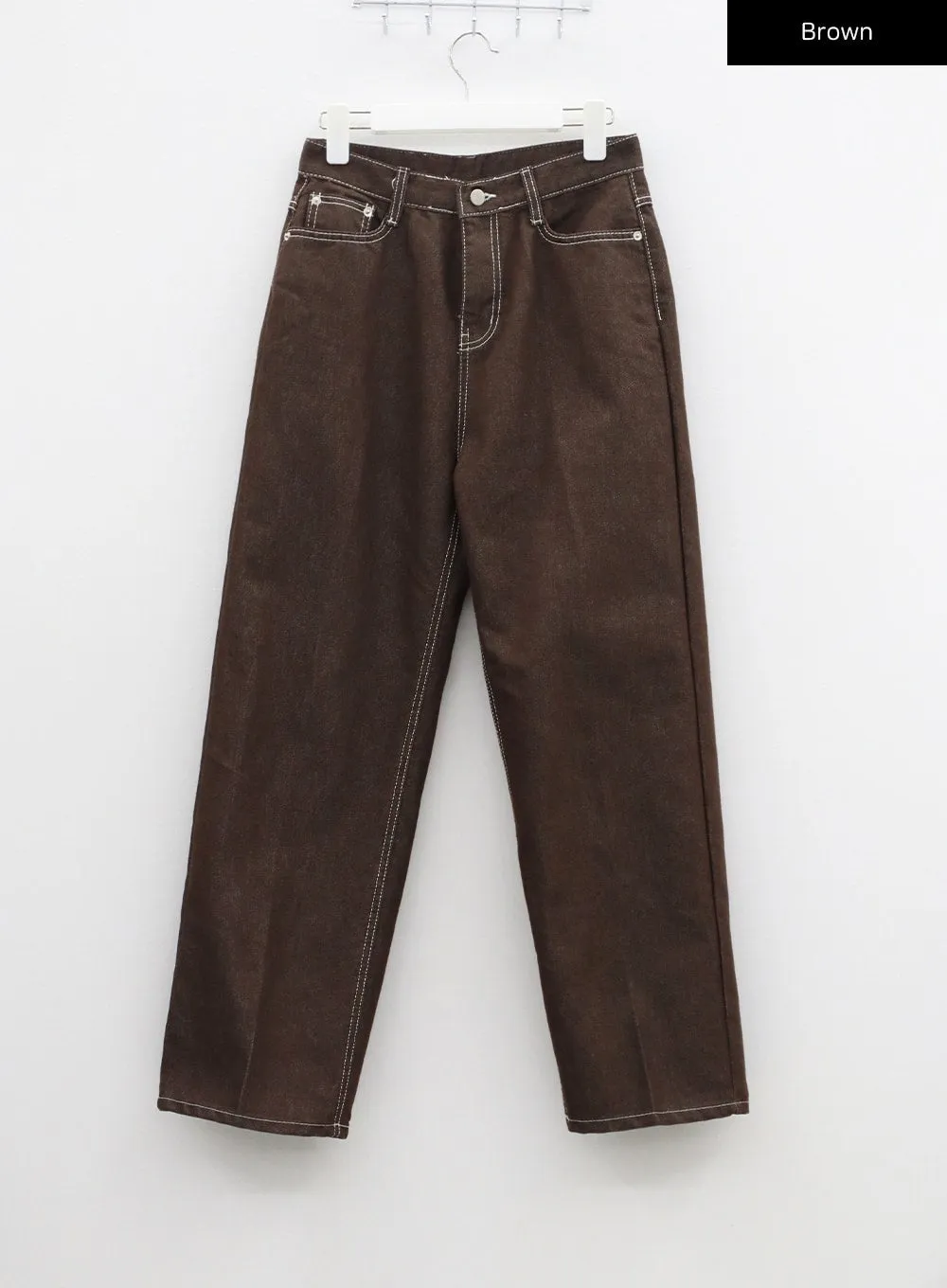 Straight Wide Leg Cotton Pants BF328