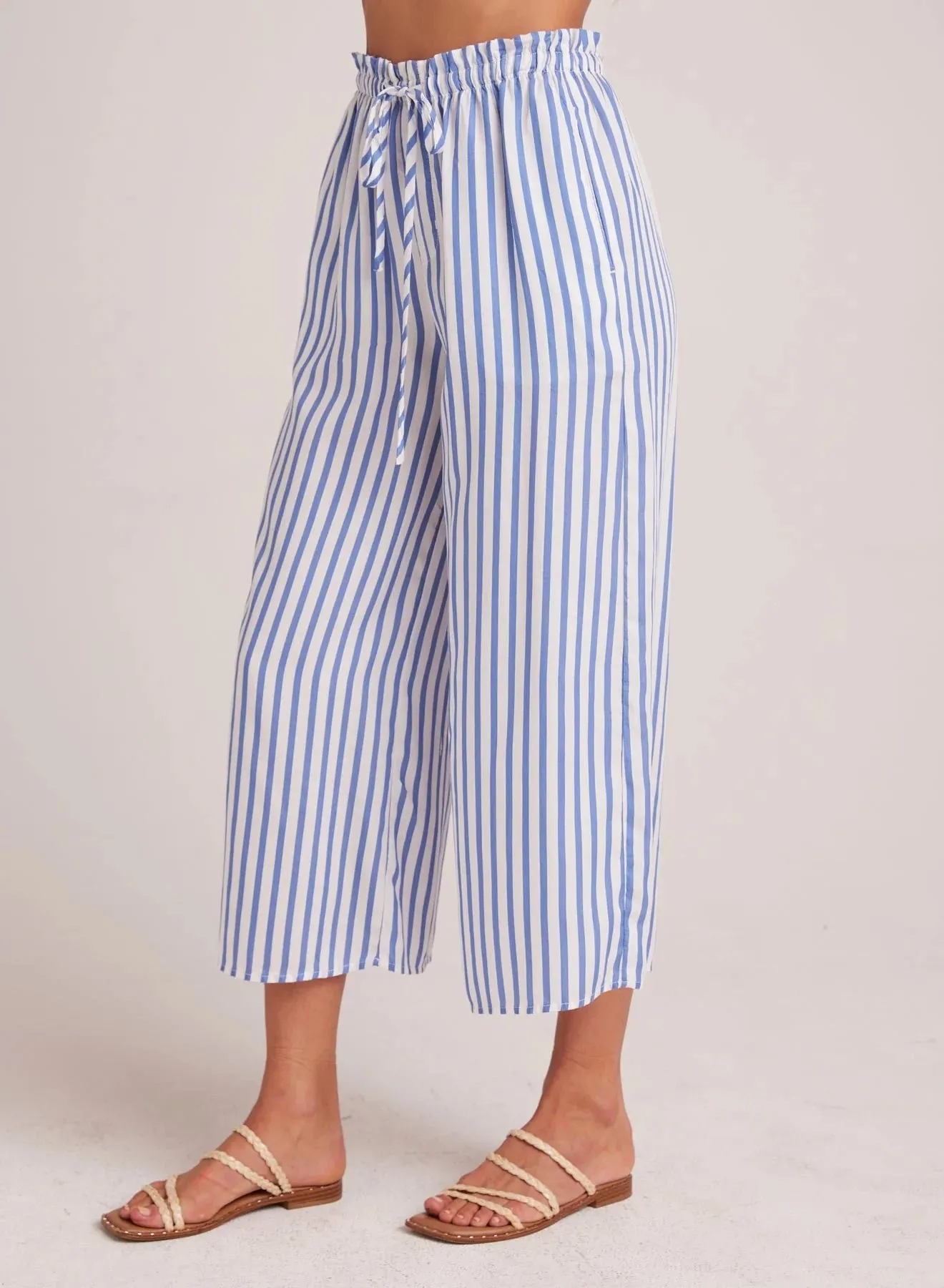 The Ruffle Waist Wide Leg Crop