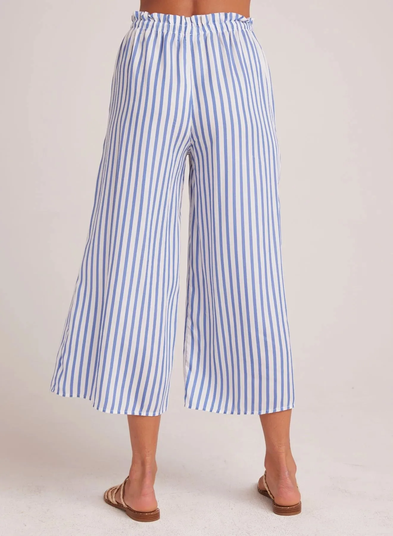 The Ruffle Waist Wide Leg Crop
