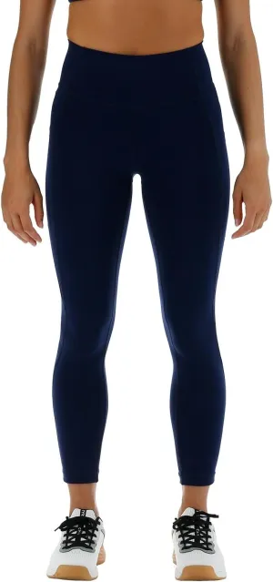 TYR Women's Elite Athletic Performance Workout High-Rise Legging with Thigh Pocket 25", Navy, Small