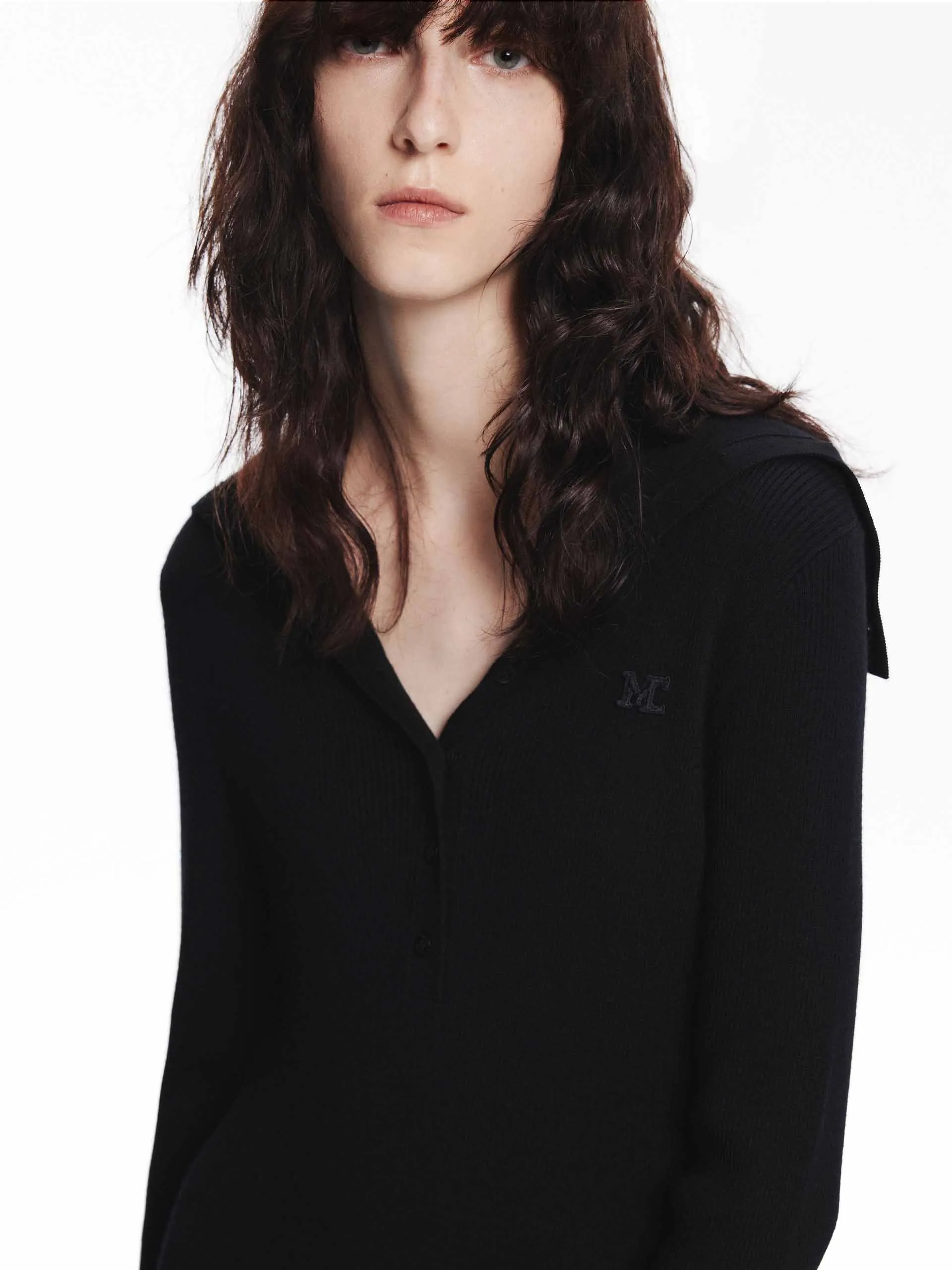 Virgin Wool Midi Knit Dress