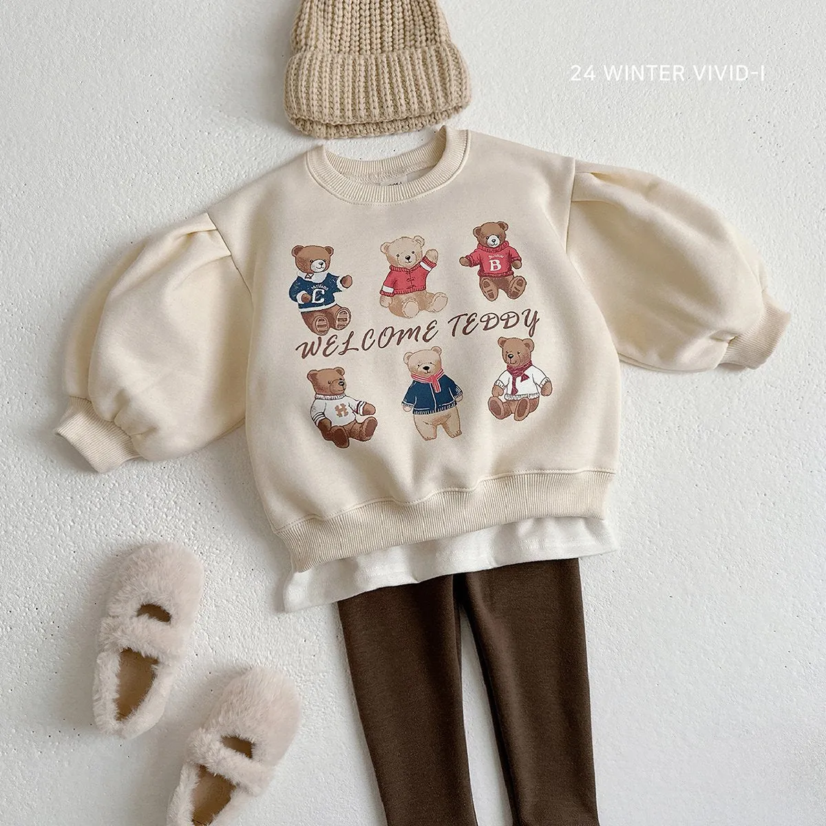VIVID KIDS WINTER WARM FLEECE LEGGINGS*PREORDER