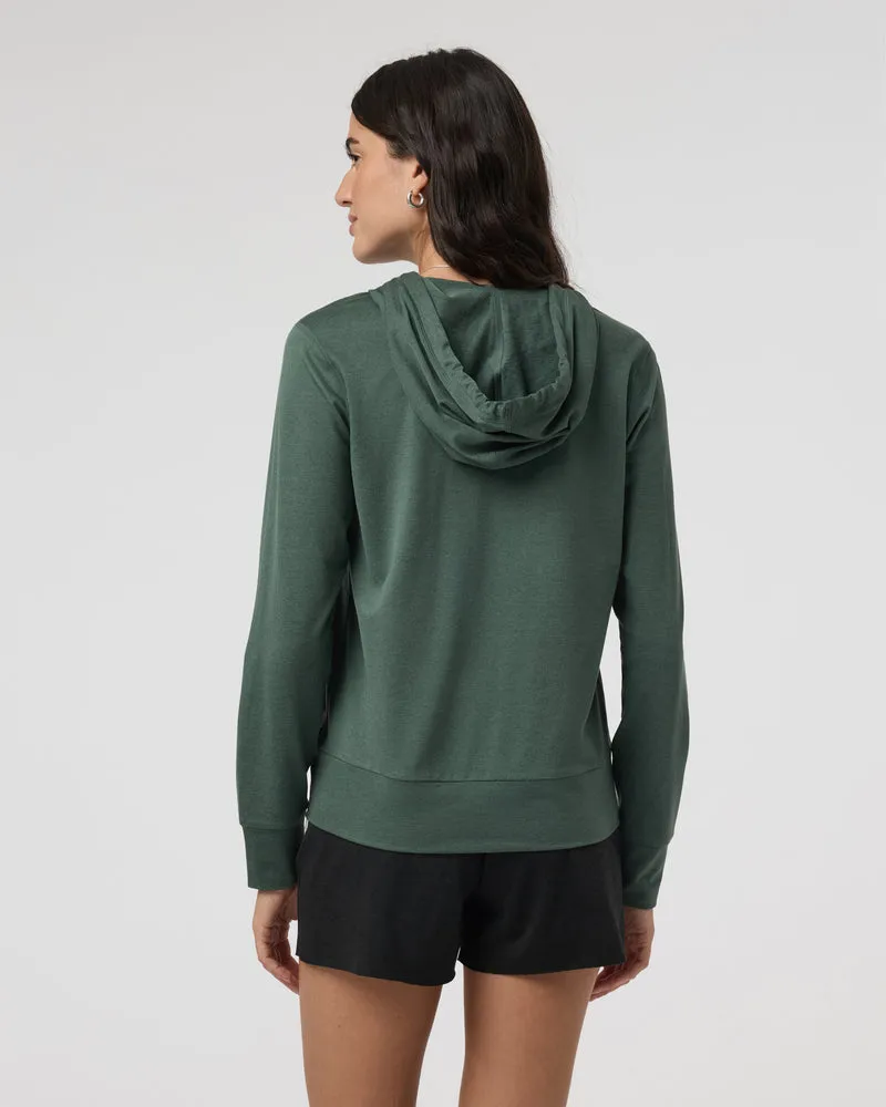 Vuori Halo Performance Hoodie 2.0 - MARSH HEATHER
