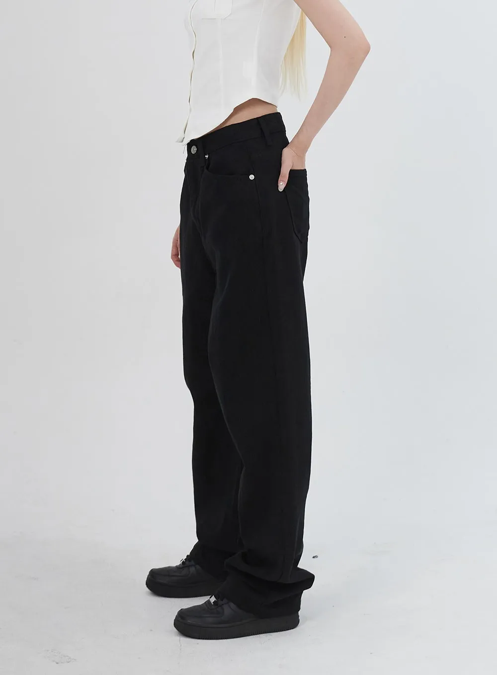 Wide Leg Cotton Pants IU313